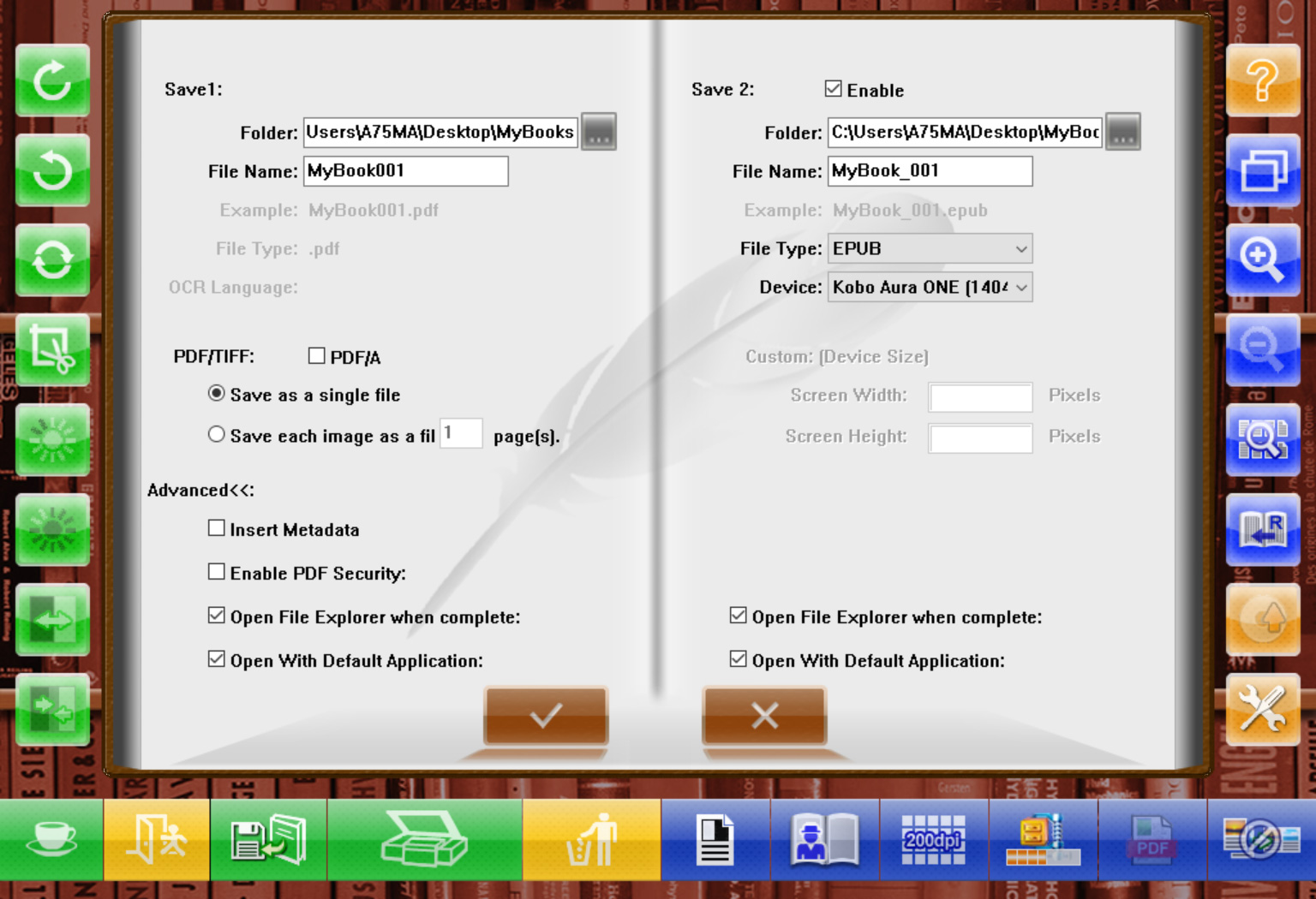 ebookscan save